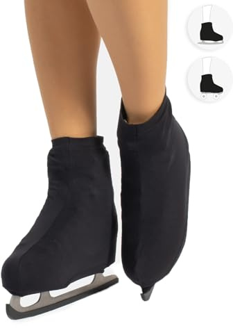 CALZITALY Cubrepatin para Niña y Mujer, Funda PatinSkate, Professional Skating, Natural, Negro, Caramelo, 70 DEN, S, M, L, Calcetería Italiana (28-32, Negro)