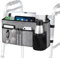 FINPAC Large Walker Tote Bag with Cup Holder, Folding Walker Attachment Hands-Free Storage Basket Mobility Aid Accessory Pouch for Elderly, Senior, Grey