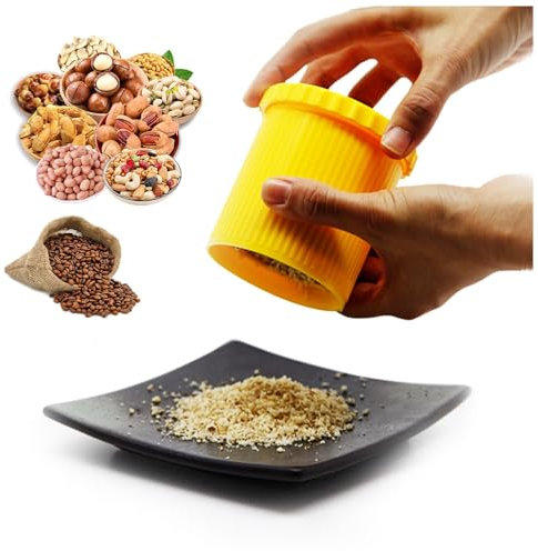 FOVNOT Manual Nut Grinder Multifunctional Dried Fruit Crusher Peanut Masher Nut Chopper Peanut Grinding Tool Suitable for Walnuts Peanuts Coffee Beans Cashews and Other Small Particles of Seasoning