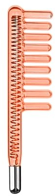 Haute Fréquence Rod Electrodes Tubes en verre 3 Couleurs 7 Formes Portable Haute Fréquence Équipement Pièces de rechange Pièces de beauté Elitzia ETJX006RCT (Peigne Rouge Tungstène)