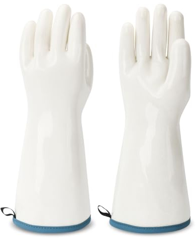 Silicone Gloves Heat Resistant Oven Mitt Barbecue Glove PPE Reusable Dishwashing Cleaning Glove Waterproof Cotton Lined Mitts Kitchen Gloves for Cooking Grilling Baking XL