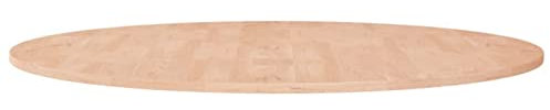 ZEYUAN Runde Tischplatte, Arbeitsplatte, Holzplatte, Schreibtischplatte, Waschtischplatte, Küchenarbeitsplatte, Ø90x1,5 cm Unbehandeltes Massivholz Eiche