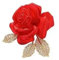 Roter Rosen Anstecker Strass Legierung Blume Abzeichen Anstecknadel Floral Valentinstag Rose Kragennadel Frauen und Männer Geschenk Kleidung Pullover Tasche Dekoration