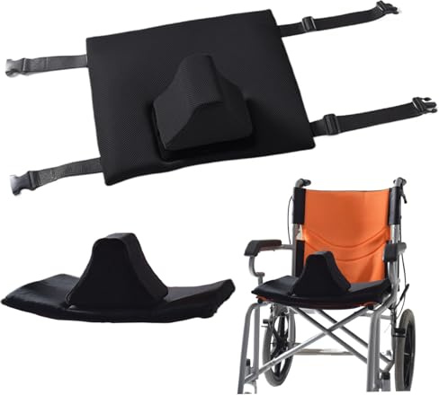 Cojín para silla de ruedas para personas mayores, cojín de cuña con pomo de cadera de posicionamiento suave, transpirable con correa de seguridad y doble cremallera, cómoda cuña de esponja lavabl