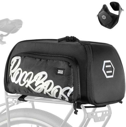 ROCKBROS Bike Bags for Bicycle Rear rack - 12L/15L Bike Ebike Trunk Pannier Saddle Bag with Shoulder Strap for Commuter Travel Outdoor Accessories Gear