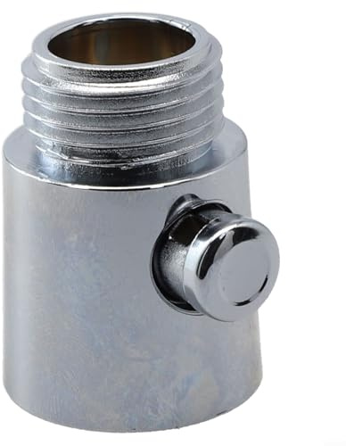 Bulevisiter Válvula de parada de agua de ducha con control de flujo táctil, válvula de cierre ABS de larga duración para baño, acabado plateado, se adapta a la mayoría de sistemas de ducha