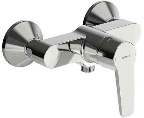 Hansa 51450163 Badewanne/Brause Mischbatterie für Wandaufbau HANSAPINTO | Armaturenkörper aus entzinkungsarmen Messing, einstellbare Heißwassersperre | 17l/min bei 3 bar