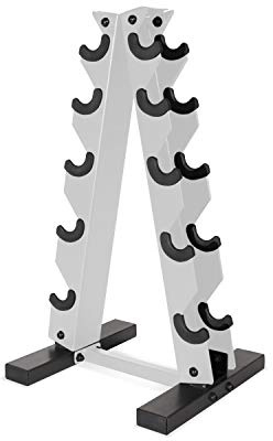 CAP A-Frame Dumbbell Hand Weight Vertical Storage Rack - White