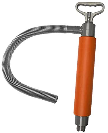F Fityle Hand Bilge Water Pump,Portable Emergency Manual Bilge Drainage with Hose,Kayak Hand Pump Floating Accessories - Orange