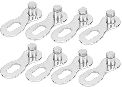 Akozon Enlace Rápido 12V, 4 Pares de Bicicletas de Acero Bicicleta de 12 Velocidades Cha Piezas de Conector Accesorio de Ciclismo V Eslabones de Cadena 12s Eslabón Perdido de Cadena (Plata)