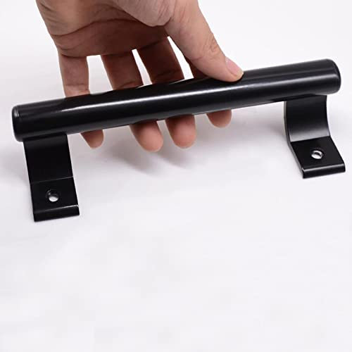 KAFENDA 8 Zoll Aluminiumlegierung Schiebetürgriff Balkon Glastürgriff Badezimmerschrank Türgriff Lagertür Gartentürgriff Moderner Metallgriff (black)