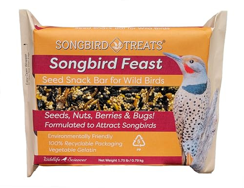 Songbird Feast Large Seed Cakes | 1.5-2 lb Large Bird Seed Cakes for Wild Birds