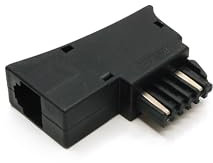 Telefonbuchse Auf RJ11 - Telefonadapter mit RJ11-Buchse - Geeignet für Österreich - Schwarzer TST Stecker