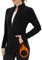 WOWENY Fleecejacke Damen Warm Gefüttert Sweatshirt mit Stehkragen Full Zip Fleece Sweatjacke Leichte Antistatische Für Winter Outdoor Laufen Wandern(Schwarz, M)