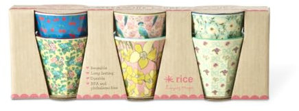 Rice Melamin Becher - Show Your True Colors - 6er-Set Becherset Kinderbecher Campingbecher Campinggeschirr Trinkbecher Melamingeschirr Bruchsicher BPA-frei 80ml