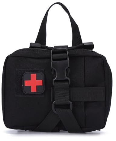 Bolsa de Primeros Auxilios y Medicamentos con Botiquín de Viaje, Almacenamiento Portátil con Correa Hombro