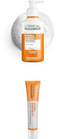 L'Oréal Men Expert belebende & sanfte Gesichtsreinigung für Männer, Waschgel für müde aussehende Männerhaut,
