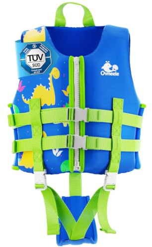 Gilet de Natation pour Enfants - Gilet Piscine Enfant Gilet de Flottaison avec Bande d'Entrejambe Veste de Natation en Néoprène Léger, pour Enfant avec Sangles de sécurité réglables Âge 2-9