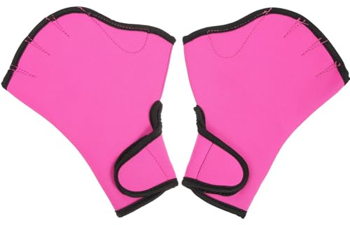 MAGICLULU Guantes de Natación and Aumento de Fuerza de Nylon Correa Ajustable y Palma Abierta para Entrenamiento de Resistencia al Agua y Aumento de Fuerza en Deportes Acuáticos