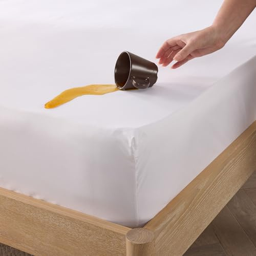 Slumberdown Waterproof Mattress Protector Single Bed - Super Absorbent to Protect from Spills, 30cm Deep Fitted Skirt, Soft Touch Breathable Cover - Machine Washable, Non-Allergenic (90 x 190cm)