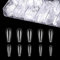 500 Pièces 10 tailles différentes Cercueil faux ongles et capsules Acrylique pour nail art long Artificiel Ongles avec boîte transparente