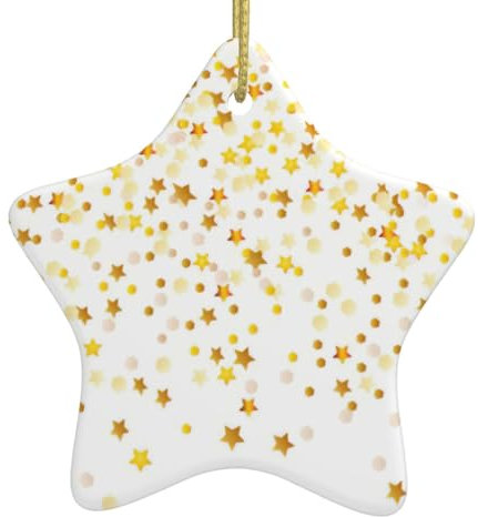 Decoración de árbol de Navidad con diseño de estrellas y lunares de ensueño esparcidos para colgar en el hogar, oficina, adornos de Navidad en forma de estrella