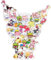 100 Stück Anime Aufkleber, Sanrioo Vinyl Sticker Set Wasserfest Graffiti Stickers, Cute Aufkleber für Laptop Skateboard Koffer Scrapbook Telefone Pad,Geschenk für Kinder Teenager Erwachsene