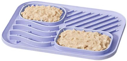 Foderdispenser för husdjur av silikon, halkfri läckmatta, pusselgodisdispenser med sugfot, leksaker berikar hundar och , läckmatta med stabil, kompakt design, träning