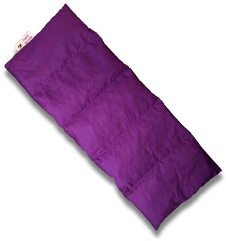 Franzis Nähstube 50x20cm Cojín de cerezo púrpura en 100% algodón I Almohada de huesos de cereza 50x20 para microondas I Almohadilla térmica, Cojín de cerezo, Almohada cervical