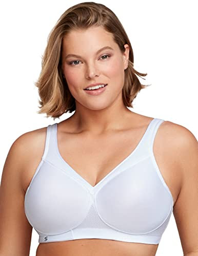 Glamorise MagicLift Seamless Sports Wirefree Bra 1006 (Women's & Women's Plus) White