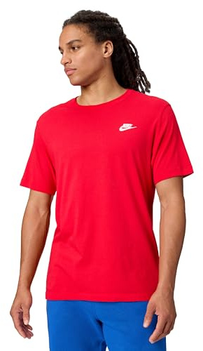 Nike Herren Sportswear Club T-Shirt, University Red/White, S