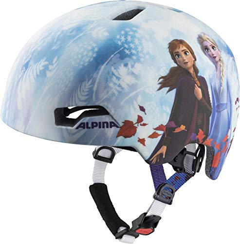 ALPINA Hackney - Leichter, Bruchfester & Optimal Klimatisierter Fahrradhelm für Kinder, Mit Nachrüstbarem LED für Gute Sichtbarkeit, Frozen II, S (47-51 cm)