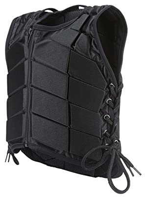 SOULONG Reitweste Schutzweste Reitsport Sicherheitsweste schützende für Jungen Mädchen Kinder, Langlebig Und Komfortabel, Acryl, schwarz, Gewicht 286-432 g (CL)
