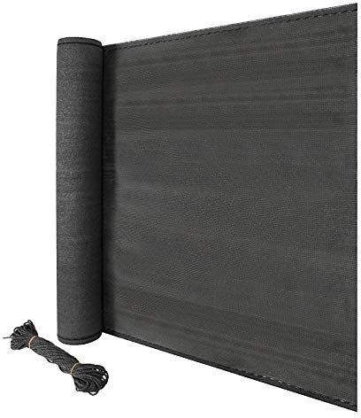 Laneetal Pantalla Protectoras Valla Privacidad para Balcón Malla de sombreo para Jardín Protección Visual UV y contra el Viento 1,8x15m 150 g/m² Antracita