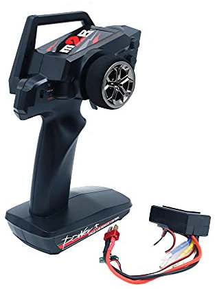 DollaTek WLtoys 1/12 RC Car Spare Parts Remote Control 12428-0343 V2 2.4G Controller with 3 in 1 RC Car Receiver Spare Parts Accessory