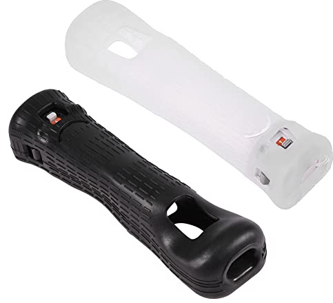 Motion Plus Sensoradapter mit Silikonhülle, Erweiterte Silikon-Schutzhülle für Wii-Fernbedienung, Kompatibel mit Verschiedenen Wii-Spielen (Schwarz)(Schwarz)
