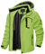 TACVASEN Softshelljacke Herren Wasserabweisend Outdoorjacke Leicht Regenjacke Fahrrad Outdoor Wanderjacke (L, Neongrün)