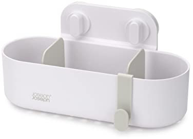 Joseph Joseph Duo Shower Caddy Shelf Organiser, Bathroom Storage for Shower Accessories, White, Large