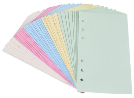 MAGICLULU Feuilles Mobiles A6 Papier Chromatique À Motif Quadrillé 2 Paquets De 50 Pages 5 Couleurs Séparateurs De Pages Colorés Pour Classeur Bureau Étude Et Scrapbooking