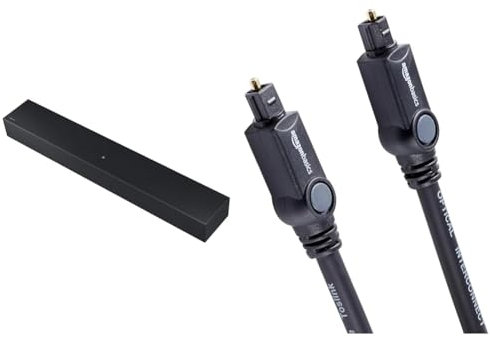 Samsung Barra de Sonido HW-C400/ZF - Subwoofer Integrado, Surround Sound Expansion & Amazon Basics - Cable óptico de Audio Digital Toslink, 1.8 m/ 6 ft, Negro