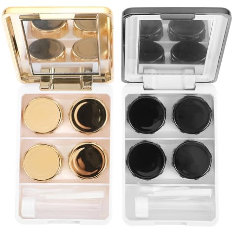 HAPINARY 2 Stück Kontaktlinsenhalter Kunststoff Tragbar Kosmetiklinsenbox Für Reise Und Alltag