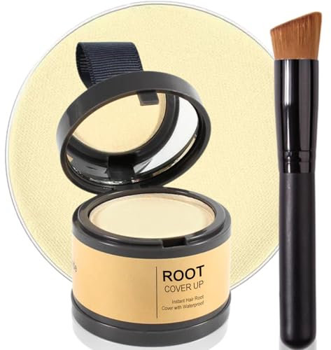 Hairline Powder - Hair Root Dye - Root Touch Up Powder for Thin Hair - Enhance Hairline Powder - Instantly Hair Color Shadow Cover Gray Hair Root - Hair Touch-Up, Includes Brush (Light Blonde, 4g)
