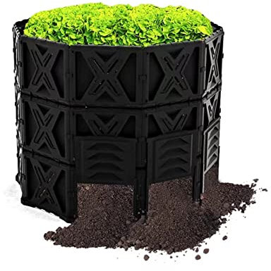 FBHappiness Large Capacity Outdoor Compost Bin: 540L Garden Yard Composter for Rapid Soil Formation from Grass-fed Waste