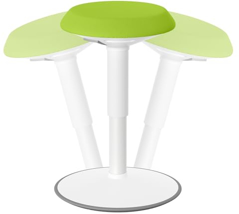 FIVMEN Sgabello ergonomico regolabile in altezza, 54-79 cm, sgabello da ufficio, con effetto oscillante, sgabello ergonomico, per casa e ufficio, verde