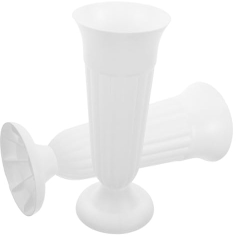 LOORGVEL 2pièces Vase pour Cimetière Plastique Lot de Pots De Fleurs Funéraires Supports De Fleurs pour Cimetière Vases Commémoratifs pour Tombe
