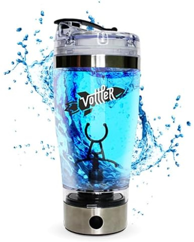 Vottler | Shaker Eléctrico de Proteínas Automático Vottler 450ml - Vaso Mezclador Portátil a Pilas para Batidos Sin Grumos - Batidora Fitness y Suplementos, Libre de BPA