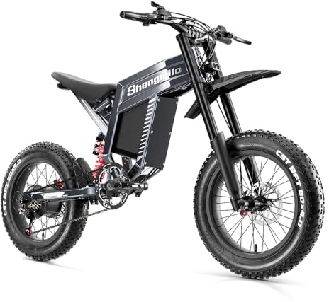 Shengmilo E Bike Electric Bike 20x4.0 Fat Tire E-Mountain Bike 150NM full suspension E-Bike 60V 30Ah Battery 7-Speed shifting electric cycling with Hydraulic oil brake,250w,25km/h