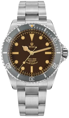 watchdives WD5513Q 40mm Vintage Dive Watch for Men, Japan VH31 Quartz Watch, Domed Sapphire Crystal, Luxury 200m Waterproof Wristwatch