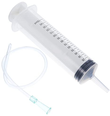 150ml Spritze mit Schlauch, Wiederverwendbare Spritzen, Dosierspritze Ohne Nadel, Kunststoff Spritz für Transparent Lab,Tierfütterung, Pflanzenbewässerung Syringe