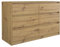 ADGO Karo K120 Kommode mit 6 Schubladen 120x75x40cm, Klassischer Schrank mit Regalen Schlafzimmer, Wohnzimmer, Kinderzimmer, Tief Freistehend Platzsparend (Versand in 2 Packs)(Artisan Eiche)